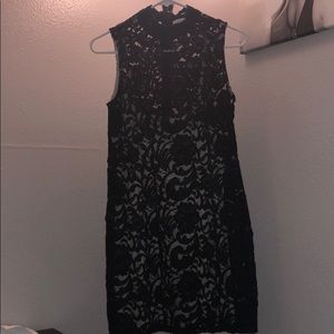 Lacy mini black dress